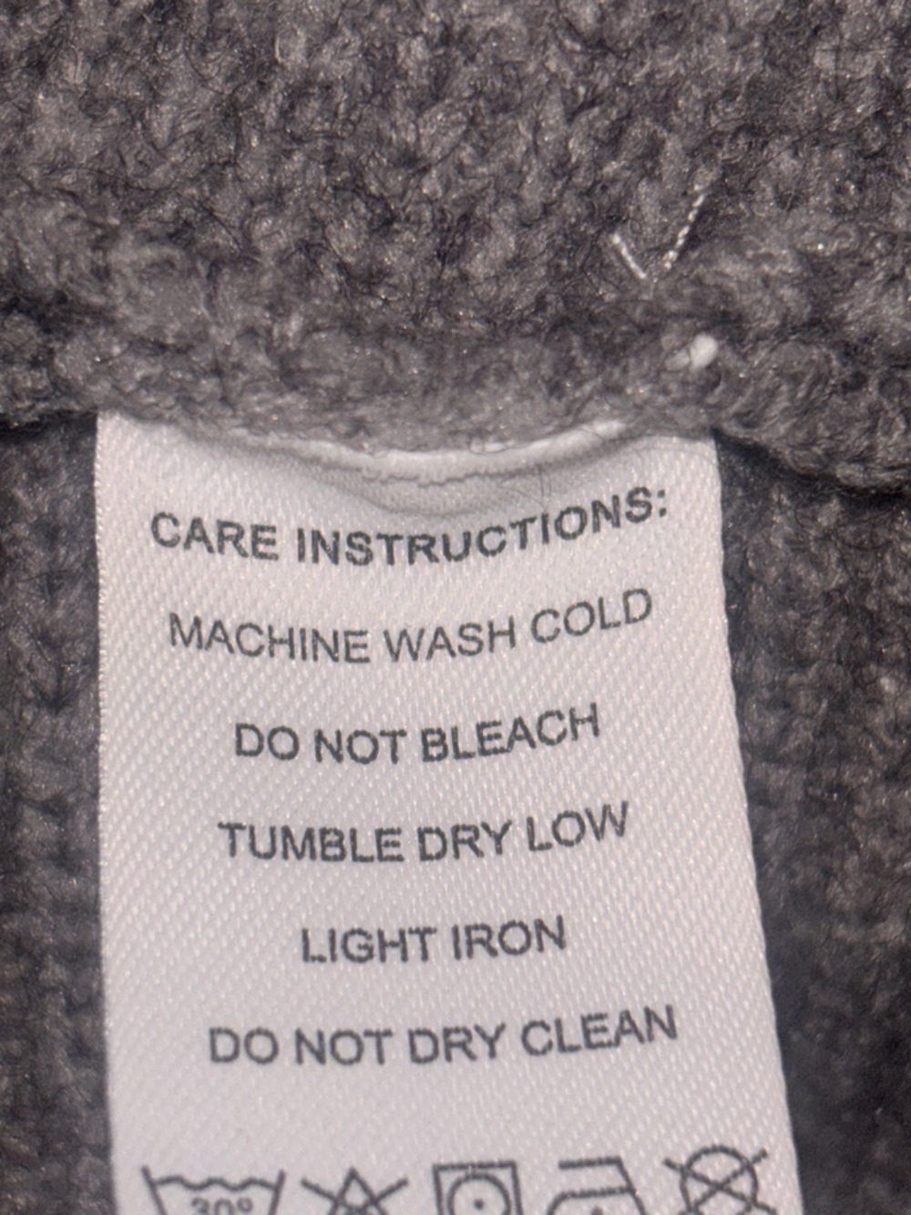 Gray Crewneck Sweater with Red & Black Stripe Detail - Picture 10 of 10